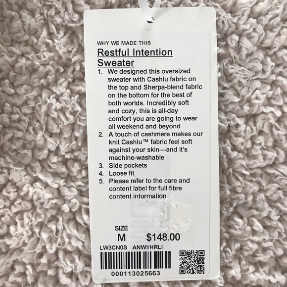 TODAY ONLY! 🆕NWT Lululemon Restful Intention Sweater - Picture 4 of 8
